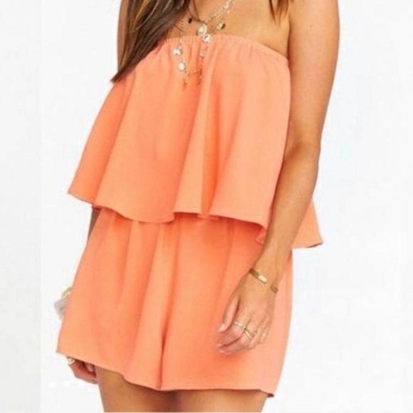 SHOW ME YOUR MUMU THELMA ROMPER IN TANGERINE BEACH BOHEMIAN TRENDY POPULAR BRAND - Picture 4 of 12